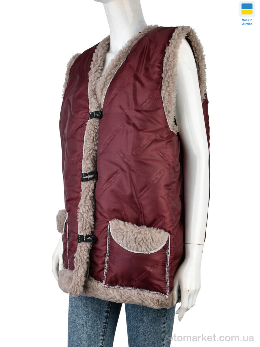Купить Жилетка жіночі Жилетка N2 норма бордовий LiBang бордовий, фото 4