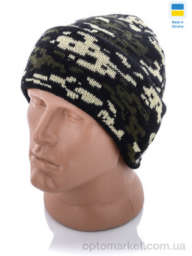 Купить Шапка чоловічі 002-6 gren-black Kindzer мікс