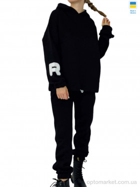 Купить Спортивний костюм жіночі 00305 чорний батал KRAM чорний