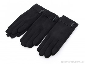 Купить Рукавички жіночі 01 замш махра RuBi чорний