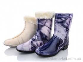 Купить Гумове взуття жіночі 010-247A Dual фіолетовий