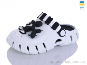 Купить Крокси дитячі 012 біло-чорний Gipanis білий