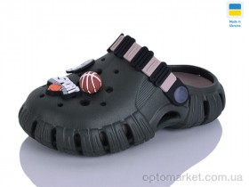 Купить Крокси дитячі 012 хакі-т.беж Gipanis хакі