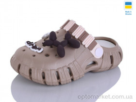 Купить Крокси дитячі 012 мокко-кремовий Gipanis коричневий