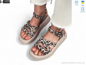 Купить Босоніжки жіночі 0160 леопард ARTO бежевий