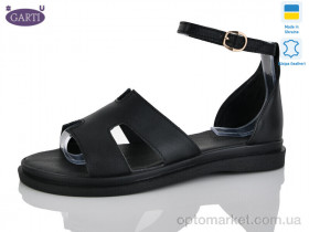 Купить Босоніжки жіночі 0192 чорна шкіра Garti чорний