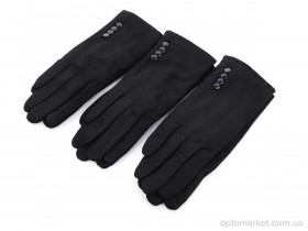 Купить Рукавички жіночі 03 замш махра RuBi чорний