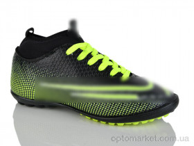 Купить Футбольне взуття дитячі 043-3 чорно-зелений N.ke чорний