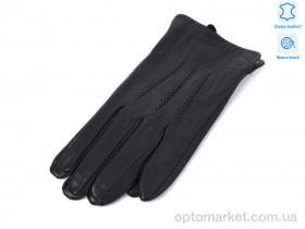 Купить Рукавички чоловічі 0539B шкіра оленя вовна Alisa чорний