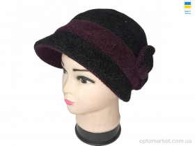 Купить Капелюх жіночі 0548 чорно-бордовий Mabi чорний