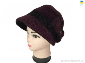 Купить Капелюх жіночі 0553 бордово-чорний Mabi бордовий