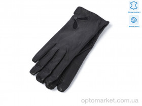 Купить Рукавички жіночі 0613 шкіра оленя вовна Number one чорний