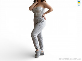 Купить Спортивні штаны жіночі 10030 світло-сірий Sport style сірий