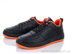 Купить Кросівки чоловічі 101-1 black-orange Comfort чорний