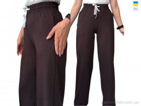 Купить Спортивні штаны жіночі 10481 шоколад Sport style коричневий