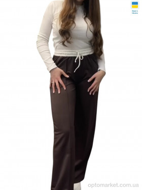 Купить Спортивні штаны жіночі 1054 шоколад Sport style коричневий