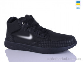 Купить Кросівки чоловічі 1201 чорний фліс DeMur чорний