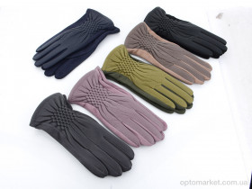 Купить Рукавички жіночі 15-142Ж кожзам плюш mix Королева мікс