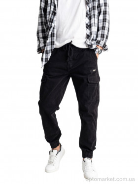 Купить Спортивні штани чоловічі 1693-5 джогери Massmag чорний