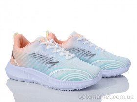 Купить Кросівки жіночі 182-36 white-orange-blue Violeta мікс