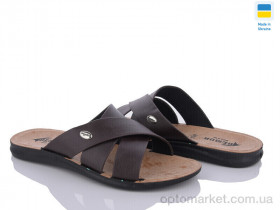 Купить Шльопанці чоловічі 2024-005-2 коричневий батал Demur коричневий