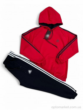 Купить Спортивний костюм чоловічі 209 red-black A.idas червоний