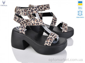 Купить Босоніжки жіночі 23507 беж.лео нуб. Viscala бежевий