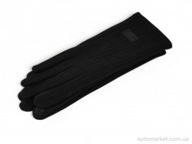 Купить Рукавички жіночі 29 замш-текстиль black Paidi чорний