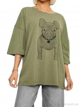 Купить Футболка жіночі 3008 хакі Massmag хакі