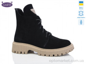 Купить Черевики жіночі 348 чорний замш-беж байка Garti чорний