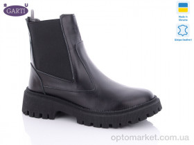 Купить Черевики жіночі 361 Чорна шкіра байка Garti чорний
