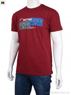 Купить Футболка чоловічі 3707-0094-1 bordo Daniel Jones бордовий