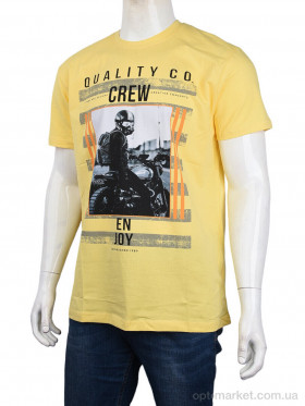 Купить Футболка чоловічі 3707-0095-3 yellow Daniel Jones жовтий