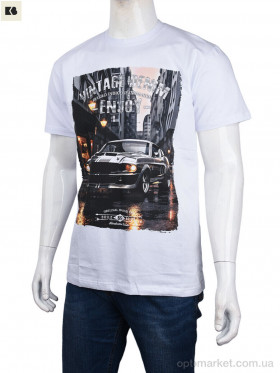 Купить Футболка чоловічі 3707-104-6 white Daniel Jones білий