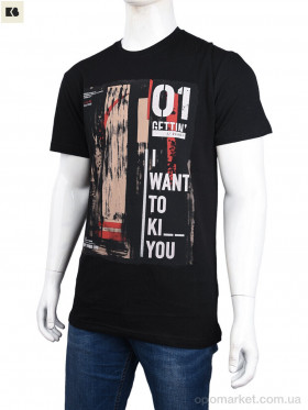 Купить Футболка чоловічі 3707-110-1 black Daniel Jones чорний