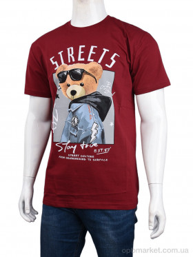 Купить Футболка чоловічі 3707-118 bordo Daniel Jones бордовий