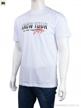 Купить Футболка чоловічі 3707-155 white Daniel Jones білий