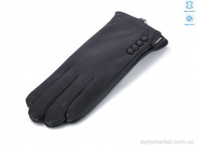 Купить Рукавички жіночі 4 black шкіра вовна Rubi чорний