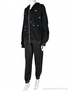 Купить Спортивний костюм жіночі 4245-J047 black Evinos чорний