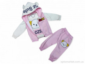 Купить Комплекти дитячі дитячі 4717 рожевий жилетка-реглан-штани Sport рожевий