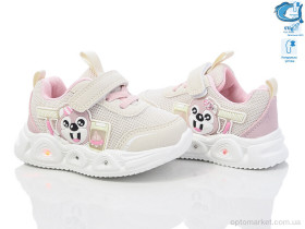 Купить Кросівки дитячі 50974A LED Флип бежевий