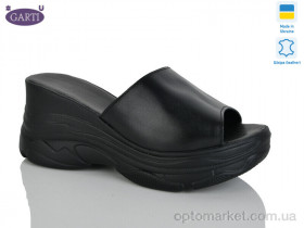 Купить Шльопанці жіночі 525 чорна шкіра Garti чорний