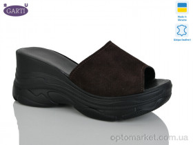 Купить Шльопанці жіночі 525 коричневий замш Garti коричневий