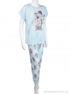 Купить Пижама жіночі 6011 (04076) l.blue Sude блакитний