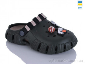 Купить Крокси дитячі 6012 зелений-корич. Gipanis зелений