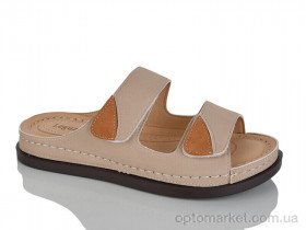 Купить Шльопанці жіночі 602-5 Leguzaza бежевий