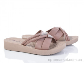 Купить Шльопанці жіночі 607-5 YAQINIAO коричневий