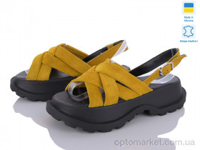 Купить Босоніжки жіночі 607 жовтий замш под заказ G-AYRA жовтий