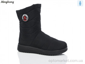 Купить Дутики жіночі 611 Minghong чорний