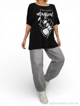 Купить Футболка жіночі 6605 чорний Massmag чорний